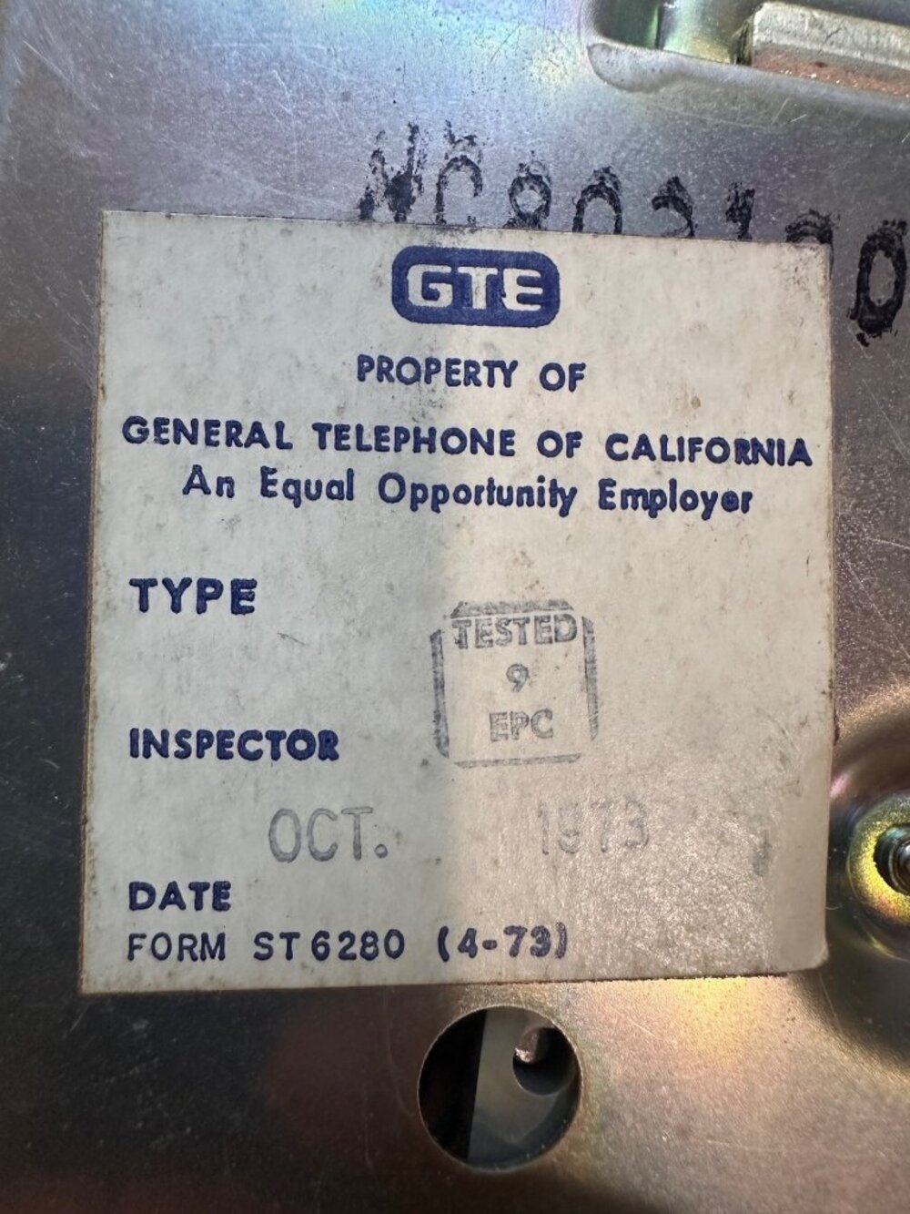 Vintage 1973 Aqua Blue Rotary Dial Telephone By GTE General Telephone Co. Of Cal - Picture 2 of 10